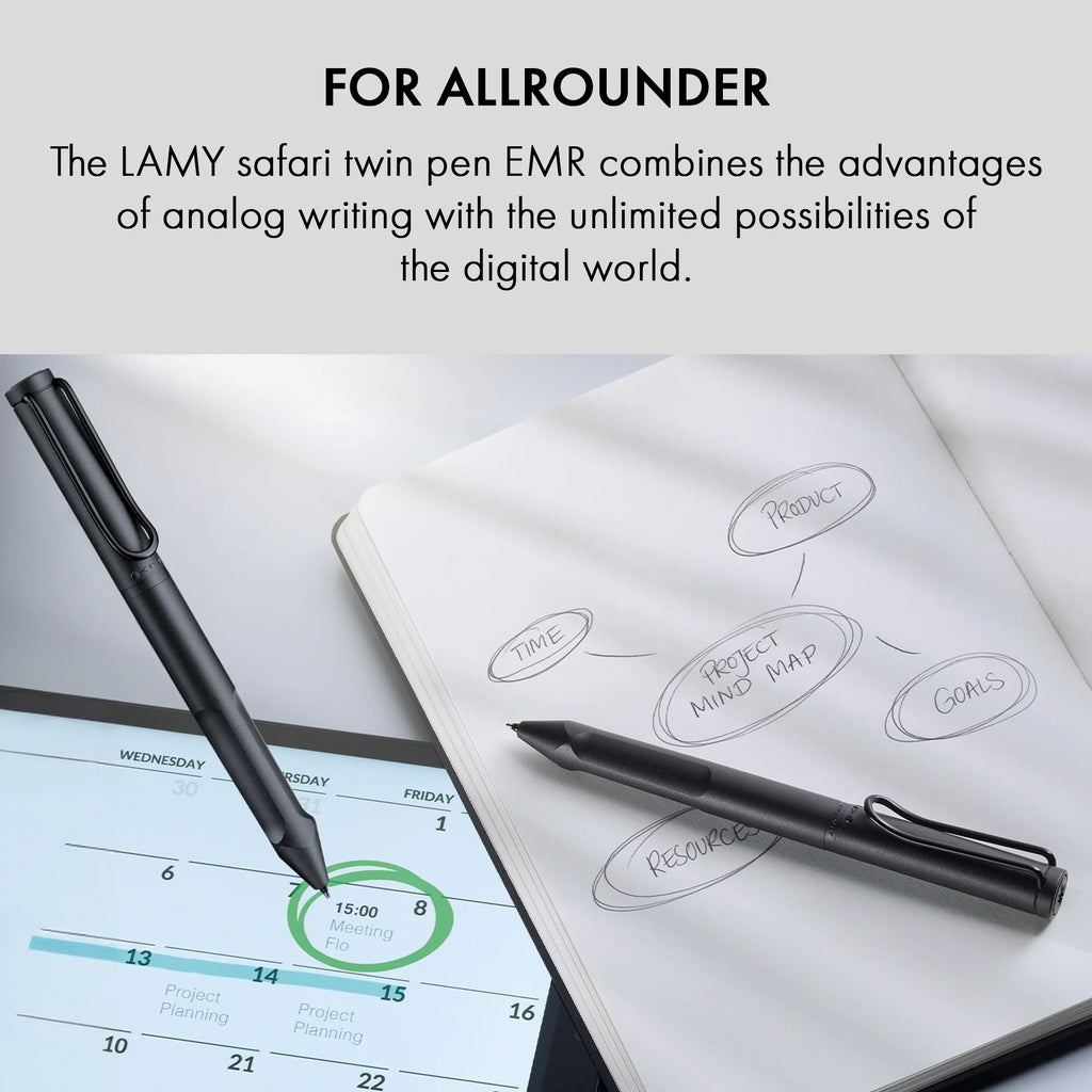 LAMY safari twin pen all black EMR Digital Writing
