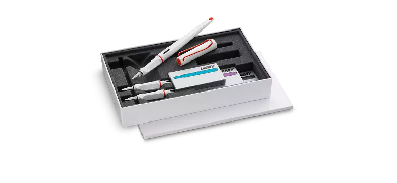 LAMY joy beyaz kırmızı set